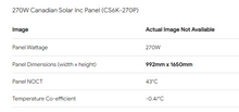 Load image into Gallery viewer, Canadian Solar Panels 270W  # SKU1844
